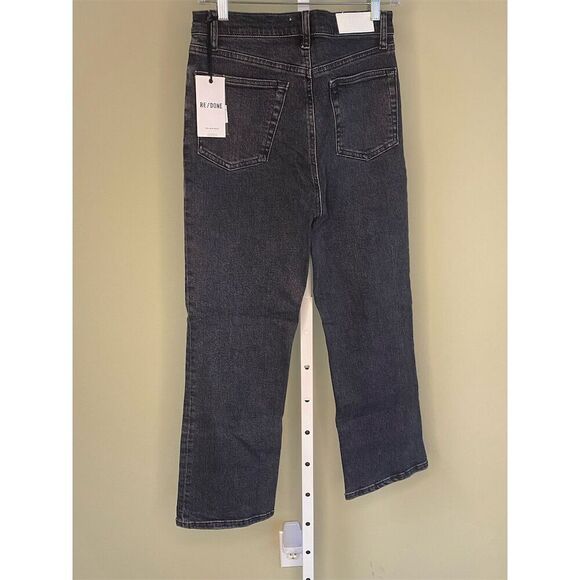 Re/Done NWT Women's 70s Crop Bootcut Jeans in Stoned Noir Size 29 - Picture 4 of 8